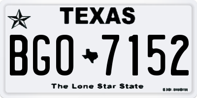 TX license plate BGO7152
