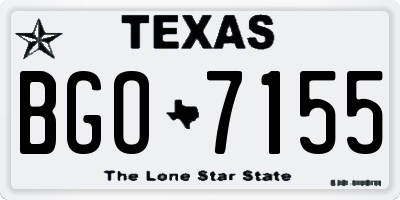 TX license plate BGO7155