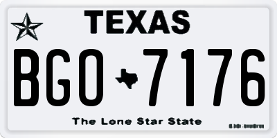 TX license plate BGO7176