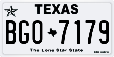 TX license plate BGO7179