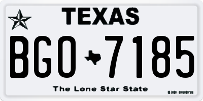 TX license plate BGO7185