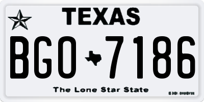 TX license plate BGO7186