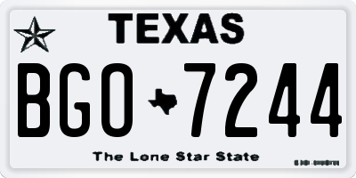 TX license plate BGO7244