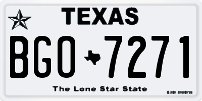 TX license plate BGO7271