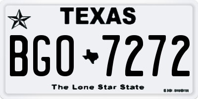 TX license plate BGO7272