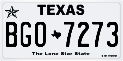 TX license plate BGO7273