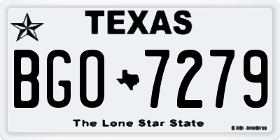 TX license plate BGO7279
