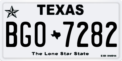 TX license plate BGO7282