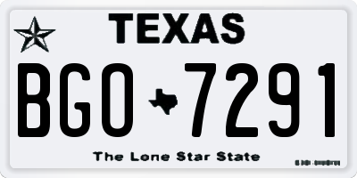 TX license plate BGO7291