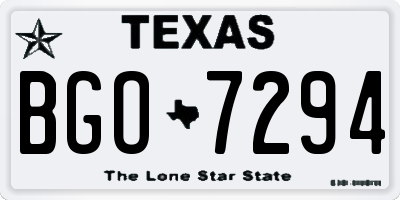 TX license plate BGO7294