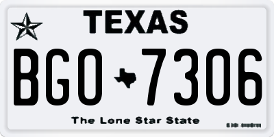TX license plate BGO7306