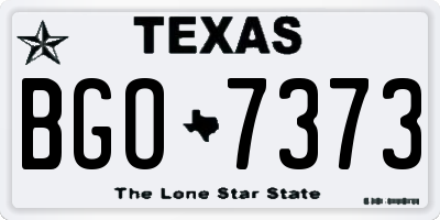 TX license plate BGO7373