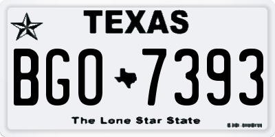 TX license plate BGO7393