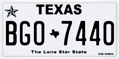 TX license plate BGO7440