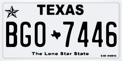 TX license plate BGO7446