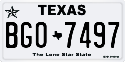 TX license plate BGO7497