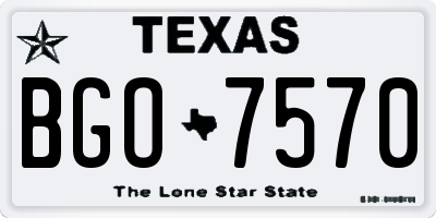 TX license plate BGO7570