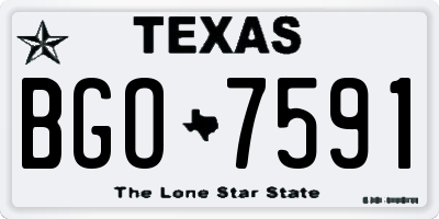 TX license plate BGO7591