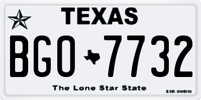 TX license plate BGO7732