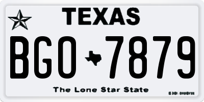 TX license plate BGO7879
