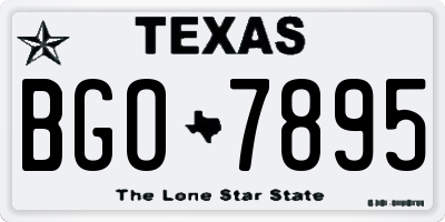 TX license plate BGO7895