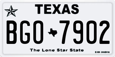 TX license plate BGO7902