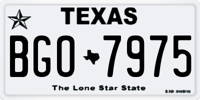 TX license plate BGO7975