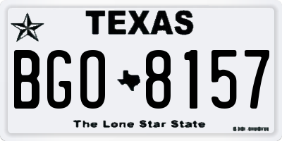 TX license plate BGO8157