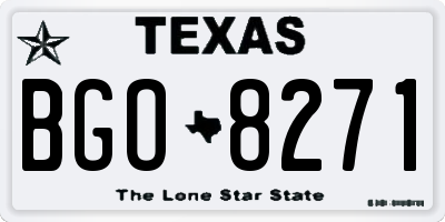 TX license plate BGO8271