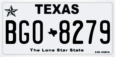 TX license plate BGO8279