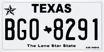 TX license plate BGO8291