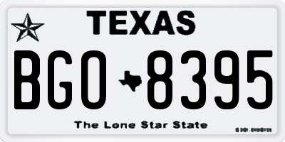 TX license plate BGO8395
