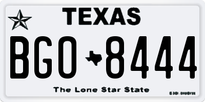 TX license plate BGO8444