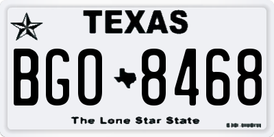 TX license plate BGO8468