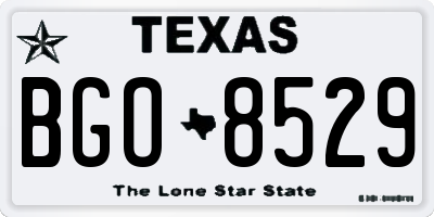TX license plate BGO8529