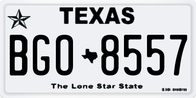 TX license plate BGO8557