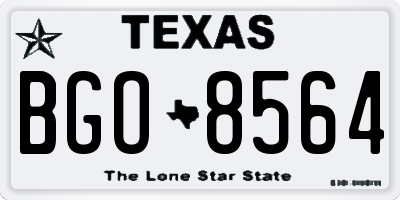 TX license plate BGO8564