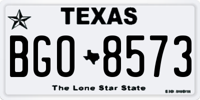 TX license plate BGO8573