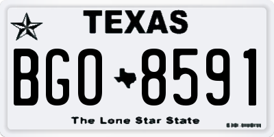 TX license plate BGO8591