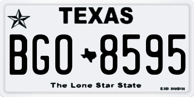 TX license plate BGO8595