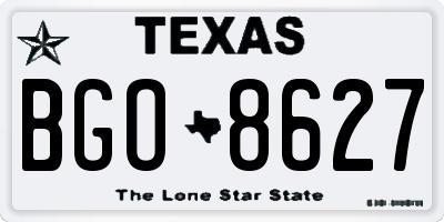 TX license plate BGO8627
