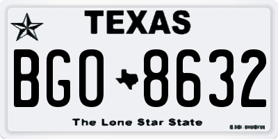 TX license plate BGO8632