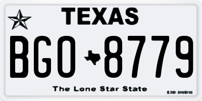 TX license plate BGO8779