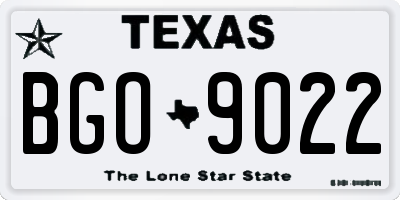 TX license plate BGO9022