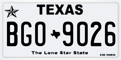 TX license plate BGO9026