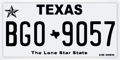 TX license plate BGO9057