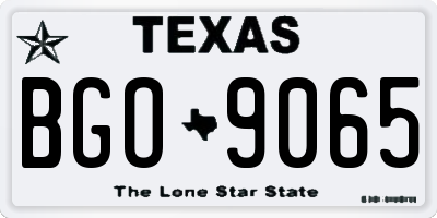 TX license plate BGO9065