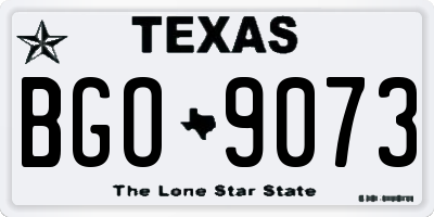 TX license plate BGO9073