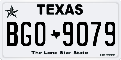 TX license plate BGO9079