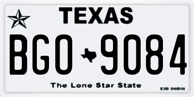 TX license plate BGO9084